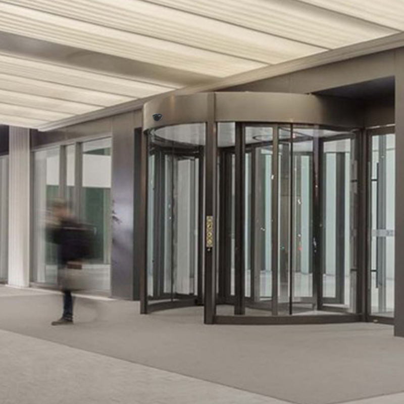 How does the technology in automatic sliding door sensors work to ensure safety and efficiency?